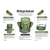 DD Bergen Rucksack hátizsák - Olive Green