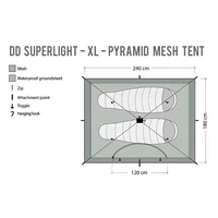 DD SuperLight XL Pyramid Mesh Tent - szúnyoghálós sátorbelső