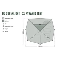DD SuperLight - XL - Pyramid Tent - Piramis sátor