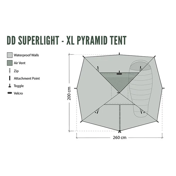 DD SuperLight - XL - Pyramid Tent - Piramis sátor