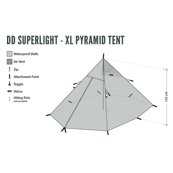 DD SuperLight - XL - Pyramid Tent - Piramis sátor