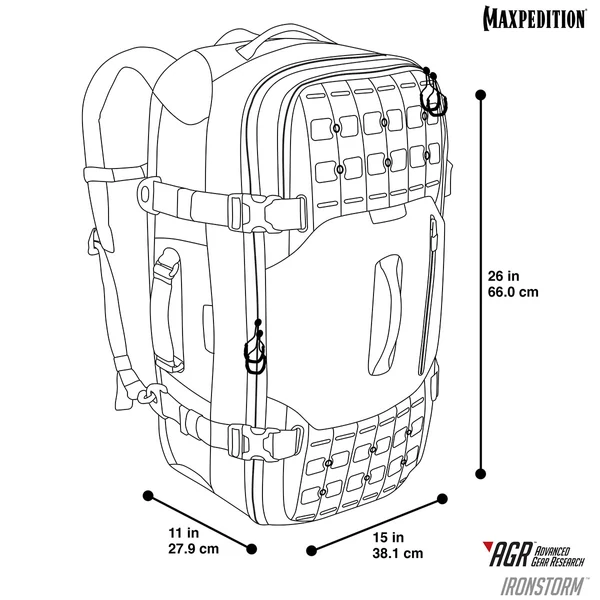 Maxpedition  IRONSTORM™   Adventure   Travel   Bag   (Gray)